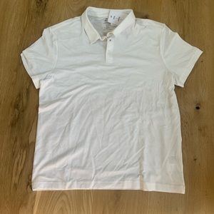 NWT! H&M Men’s White Short Sleeve Polo Slim Fit Large